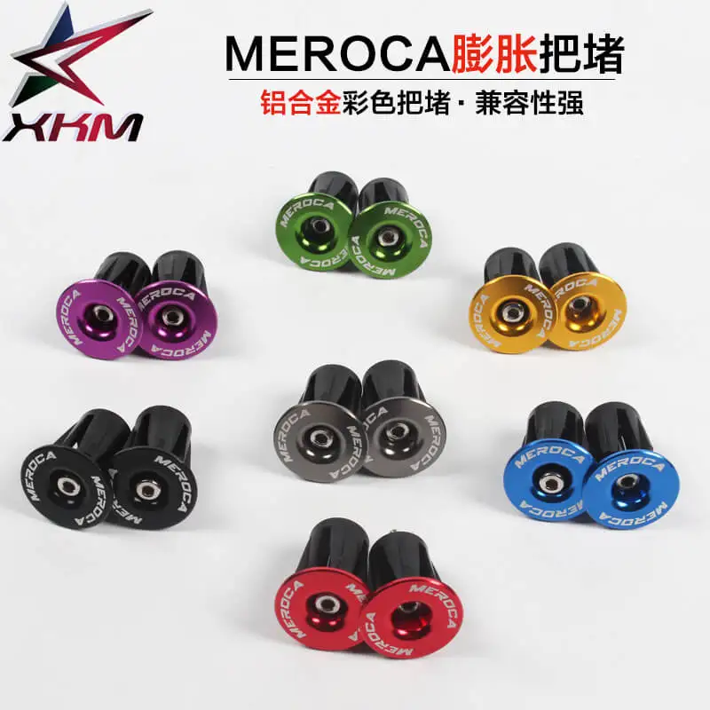 

MEROCA MTB Road Bike Handlebar End Plugs Handlebar Expand Caps Aluminum Alloy Handle Bar End Bicycle Decoration Multiple Colors