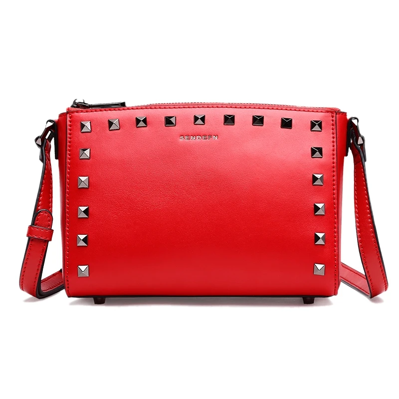 

LJL-SENDEFN New Small Women Bag Split Leather Women Crossbody Bag Fashion Bag Zipper Handbags Simple Women Leather Handbags L