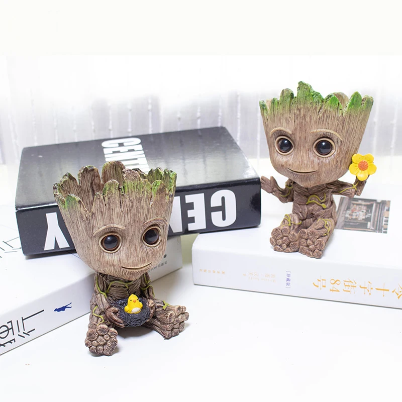 Fashion Design Home Decoration Accessories Cute Baby Groot Flowerpot Plant Pot Action Figures Toy Tree Man Pen Holders Ornaments Aliexpress Home Garden
