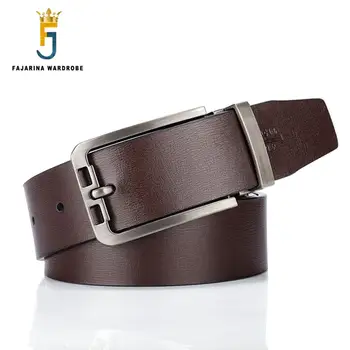 

FAJARINA Fashion Causal Design Quality Double-use Cowhide Leather Belt for Men Pin Buckle Styles Cow Skin Belts 33cm LUFJ496
