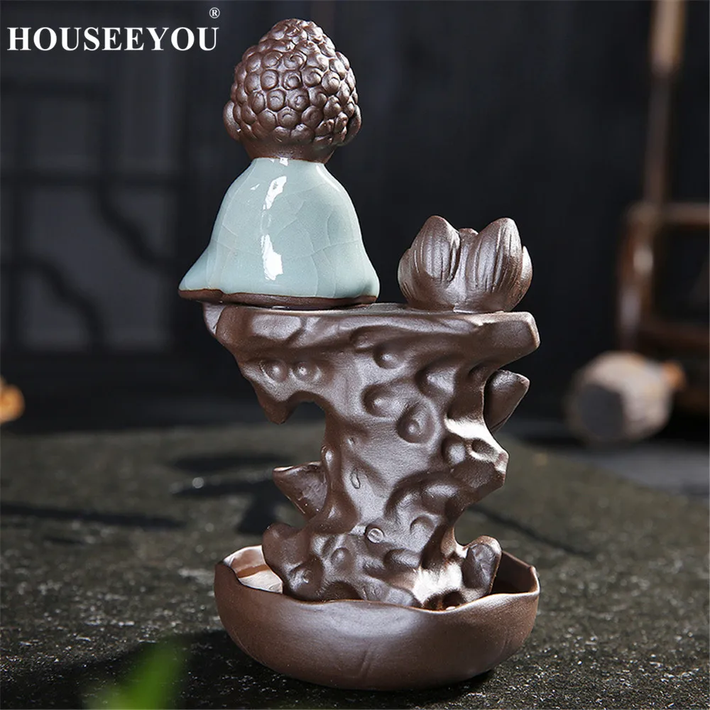 Houseyou маленький монах с ледяной трещиной горная благовония Керамическая