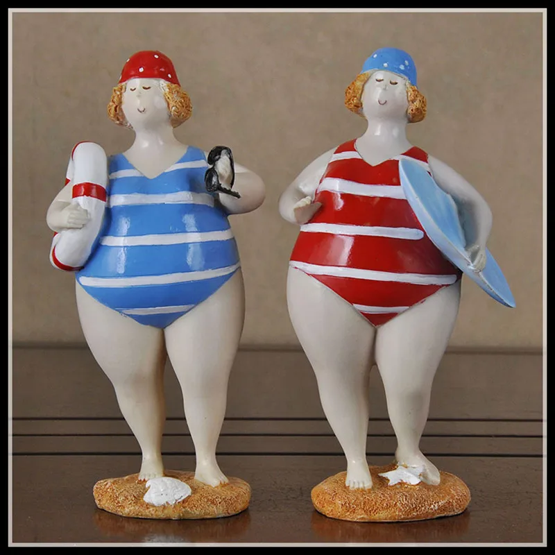 

Set of 2 New Arrival Girl Figurine Cute Home Accessories Statues for Decoration Resin Crafts ElimElim