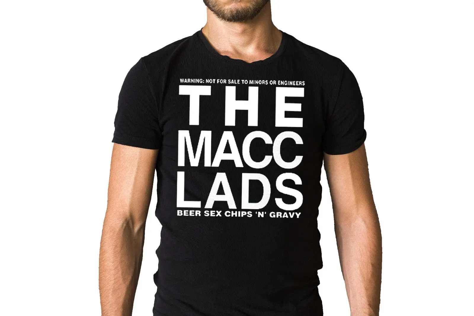 Macc Lads пиво и секс фишки N Gravy 1985 альбом Обложка черная футболка 3D мужчины горячий