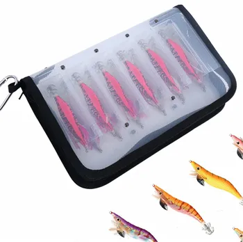 

ilure Korea hot sale wood shrimp fake bait iron plate tool box storage bag portable