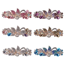 1 шт., модная заколка для волос со стразами и цветами, заколка для волос, свадебная заколка для женщин и девочек, новинка