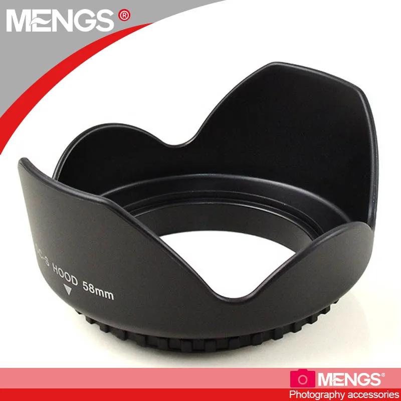 MENGS 58mm Universal Petal Shape Lens Hood Screw Mount For DSLR Camera