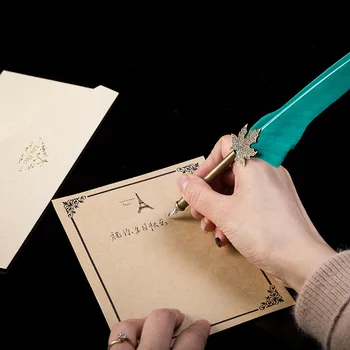 

1pc 0.5mm Luxury Novelty Feather Fountain Pen Colored Fountain Pen For Kids Writing Gifts School Office Creative Stationery