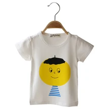 2016 summer Cartoon Boys Girls Clothing Tops T-Shirts casual short small children all-match T-shirt children clothing