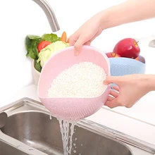 Nueva Llegada Multifunción Coladores De Paja De Trigo Arroz lavado Colador Utensilio de Cocina Vegetal Fruta Hogar Creativo casa de Drenaje