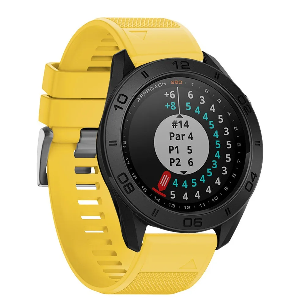 LANDFOX мягкий силиконовый ремешок замена часы ремешок для Garmin подход S60 Smartwatch 22 мм Прямая