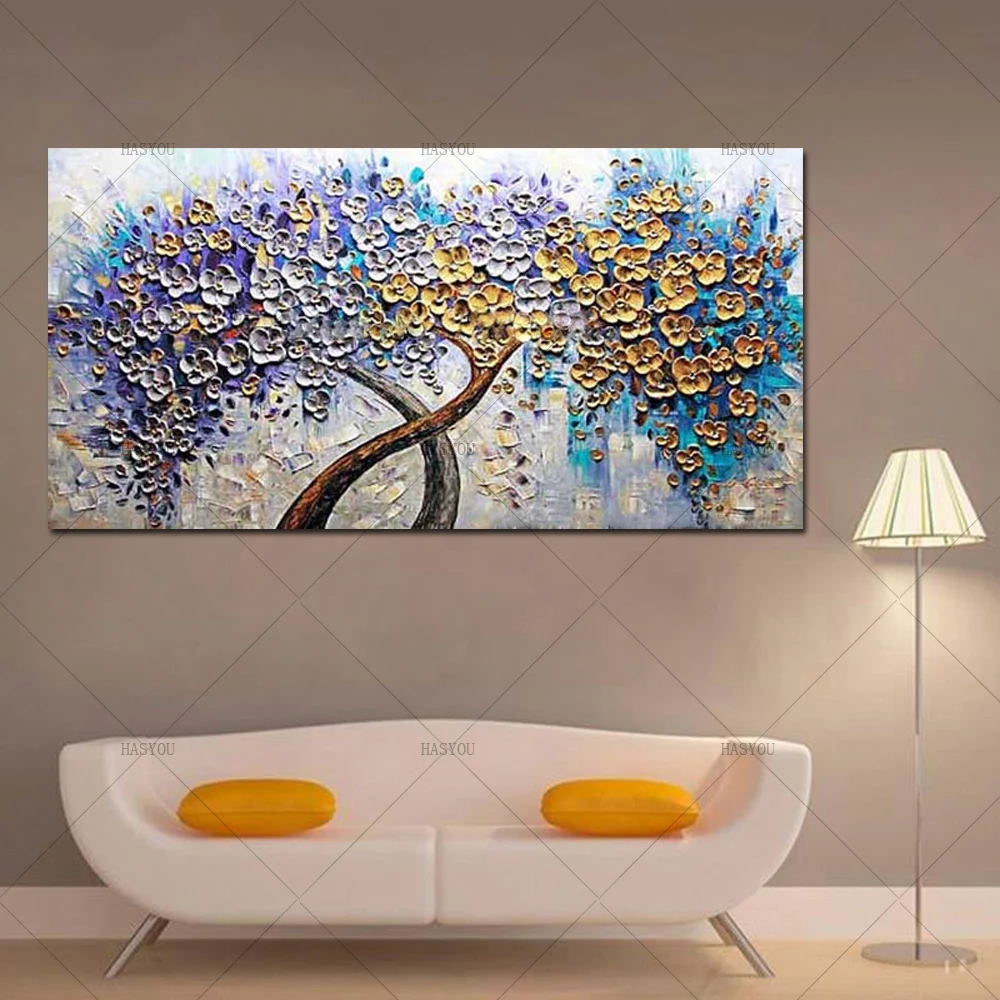 100-Handmade-Abstract-Sunflower-Pictures-On-Canvas-Modern-Flower-Oil-Paintings-Artwork-For-Home-Decoration-Accessories (2) 
