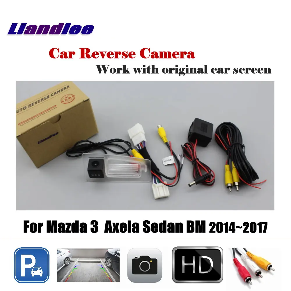 Автомобильная камера заднего вида Liandlee (6 в) для Mazda 3 Mazda3 Axela Sedan BM 2014 ~ 2017