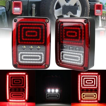 

LED Tail Lights Smoke Lens For Jeep Wrangler 2007-2017 JK JKU With Break Back Up Light Reverse Turn Parking Signal Lamp Assembly