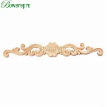 Arco pro 27*4cm Vintage sin pintar madera calcomanía tallada esquina Onlay marco de aplicación para el hogar mueble o pared gabinete puerta decoración 1 Uds