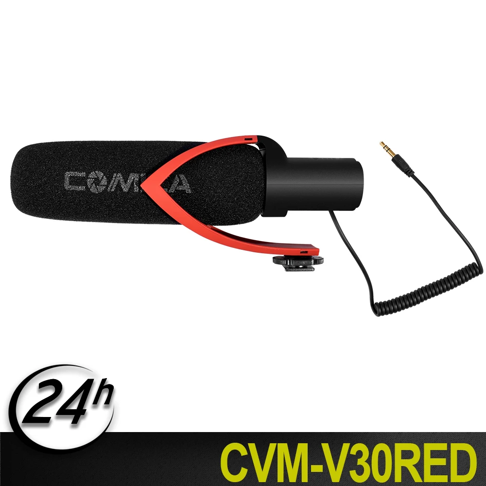 

Original CoMica CVM-V30 red Electric Super-Cardioid Directional Condenser Video Microphone for Video Shooting and Camcorder