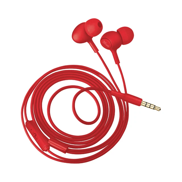 Гарнитура канальная Trust Ziva, цвет: красный