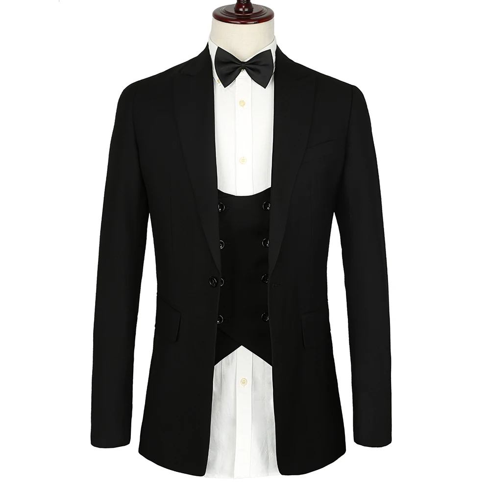 2018 French design mens suits 3 piece euro size Formal Skinny black Wedding suit for men Tuxedo Gentle Modern Blazer sets 2018 French design mens suits 3 piece euro size Formal Skinny black Wedding suit for men Tuxedo Gentle Modern Blazer sets
