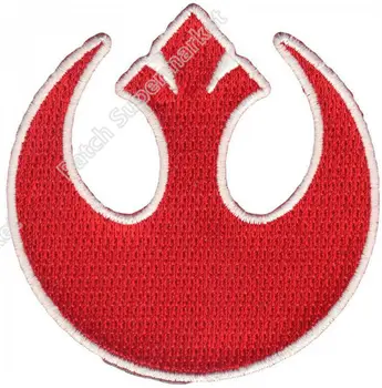 

3" Star Wars Justice Rebel Forces red white iron on patch tv movie series Full Embroidered applique badge Star Wars fans