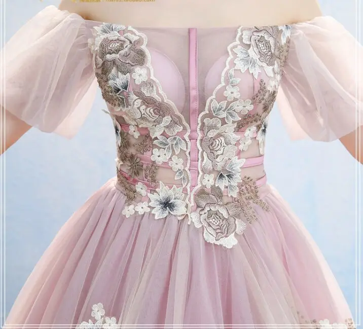 H светло-розовое роскошное средневековое платье с рукавами-пузырьками бальное платье принцессы средневековое платье эпохи Возрождения королева косплей викторианская эпоха бал