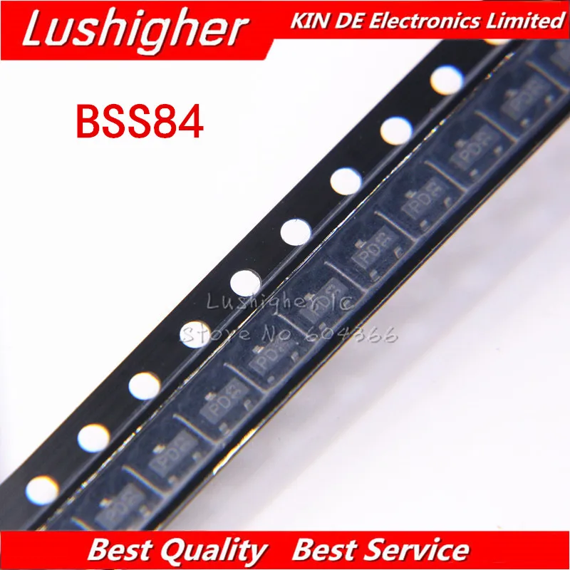 100 шт. BSS84LT1G PD BSS84 SOT23 SMD SOT23-3 новый оригинальный | Электронные компоненты и