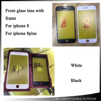 

10pcs/lot 2017 High Quality 2 in 1 New Screen Outer Glass Lens+Frame Replacement For iPhone 8&8 Plus Front Glass Repair Parts