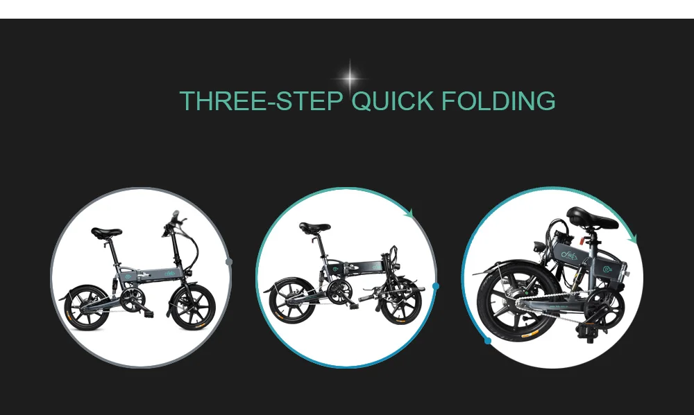 Excellent FIIDO D2 Folding Electric Bike Three Riding Modes ebike 250W Motor e bike 40KM Range Electric Bicycle 16 inch tire scooter 11