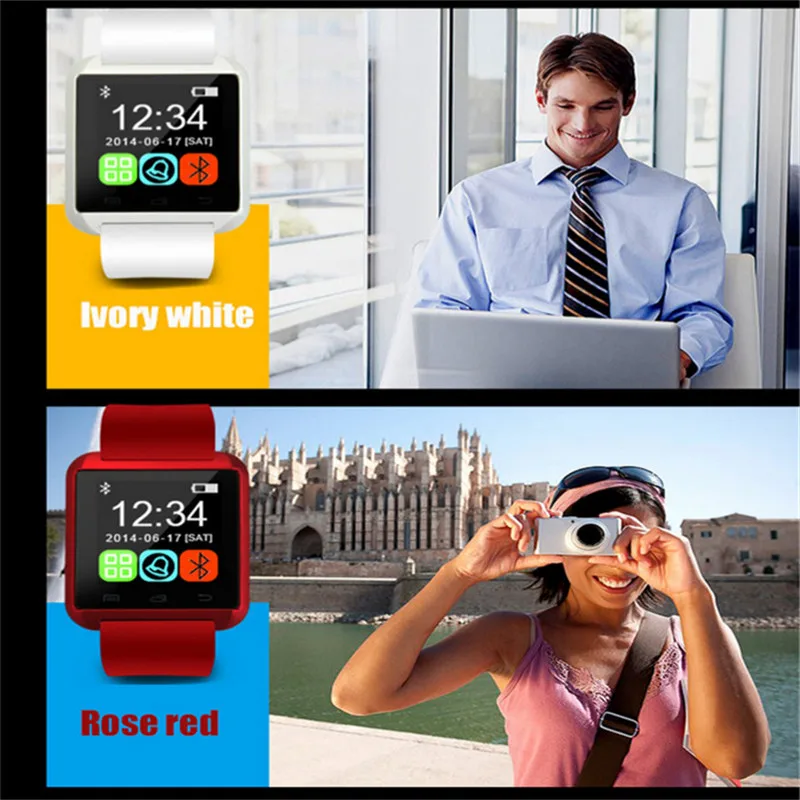 Умные часы Bluetooth Смарт часы U8 для iPhone IOS Android смарт-телефон носить часы носимые устройства Smartwatch для женщин и мужчин