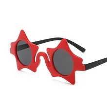 Детские солнцезащитные очки с пентаграммой, милые детские солнцезащитные очки, фирменный дизайн, Необычные зеркальные УФ-очки 400, поляризационные, для улицы, для детей, безопасный подарок