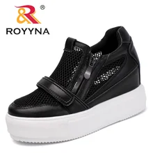 ROYYNA/Новинка; Популярные стильные женские кроссовки; женская летняя обувь на плоской платформе; женская обувь для отдыха, увеличивающая рост