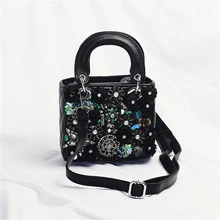 Women Crystal Totes Luxury Women Shoulder Messenger Bags Punk Handbag Bridal Floral Wedding Rhinestone Purse Evening Party Bags