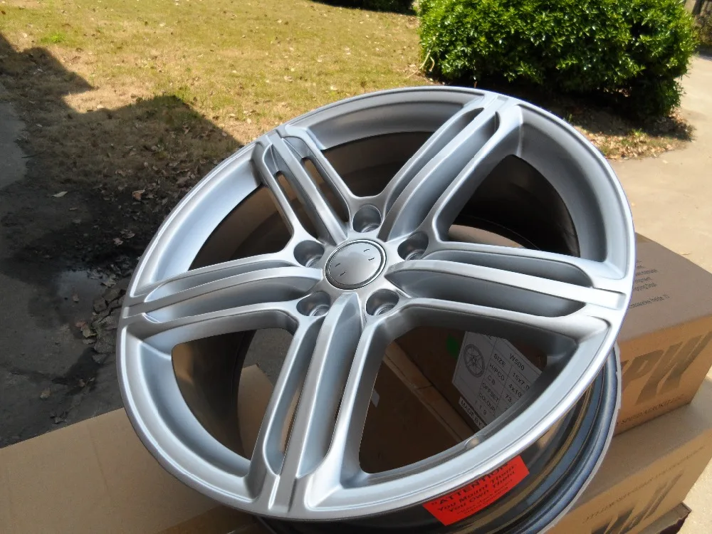 18 &quotОвощечистка RS6 стиль колесные диски Hyper серебро Подходит A3 A4 VW 5x112 GTI Jetta SE