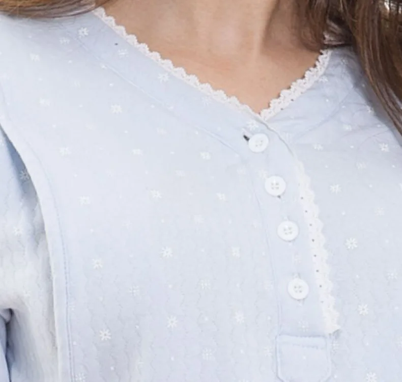 Fdfklak высокое качество Хлопок Домашняя одежда для женщин пижамы на осень-зиму беременности Пижама для беременных пижамы hamile pijama