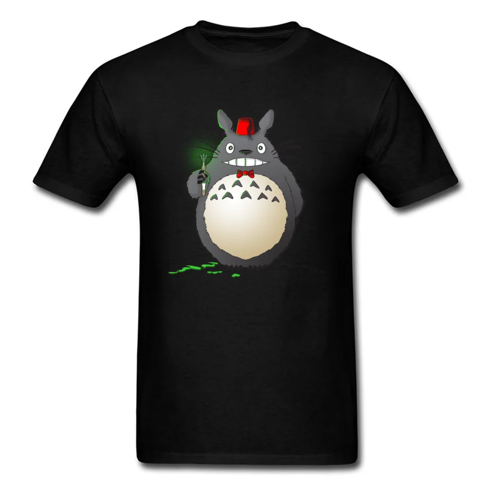 

2018 Totoro Tshirt Men Japan Anime Print T Shirts Neighbors Are Cool T-Shirt Crew Neck 100% Cotton Sweater Xmas Gift Custom
