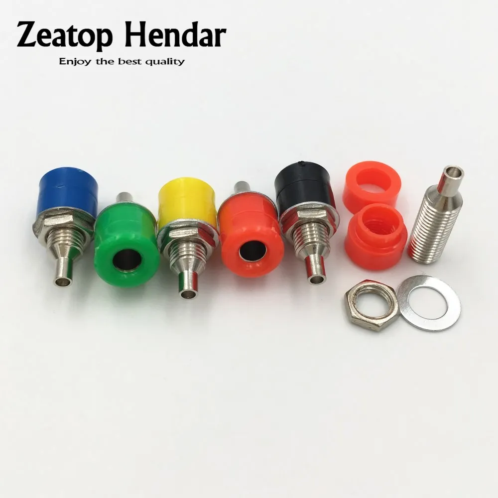 100Pcs 4mm Banana Female Socket Panel Mount Banana Panel Socket Test