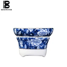 В китайском стиле керамический ситечко для чая ручная роспись цветок гибискуса чайная посуда домашний кофе молочный фильтр отправлено друзья подарки