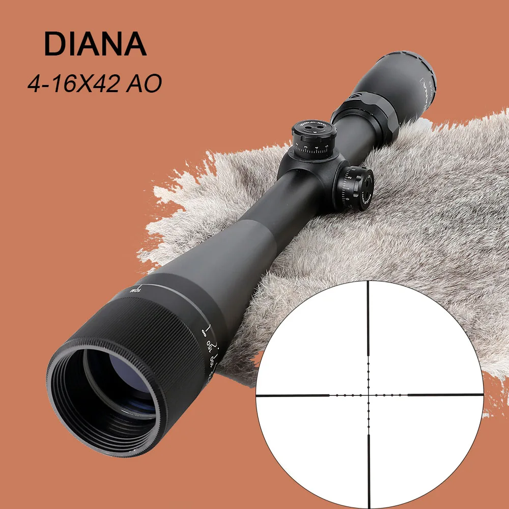 Тактический Оптический прицел DIANA 4 16X42 AO для охотничьей винтовки с кольцами 11 м
