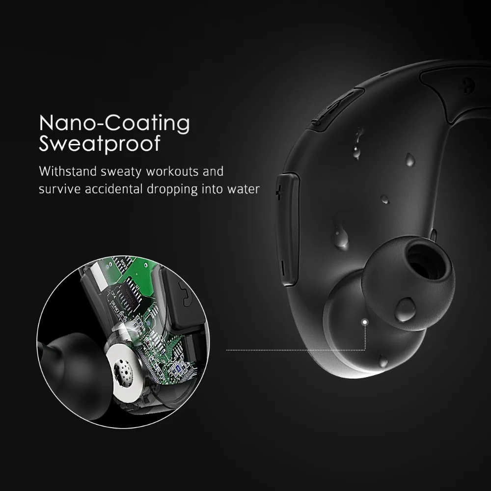 Mpow MBH6 Cheetah 4.1 Гарнитура Bluetooth наушники Беспроводной с микрофоном aptX спортивные для