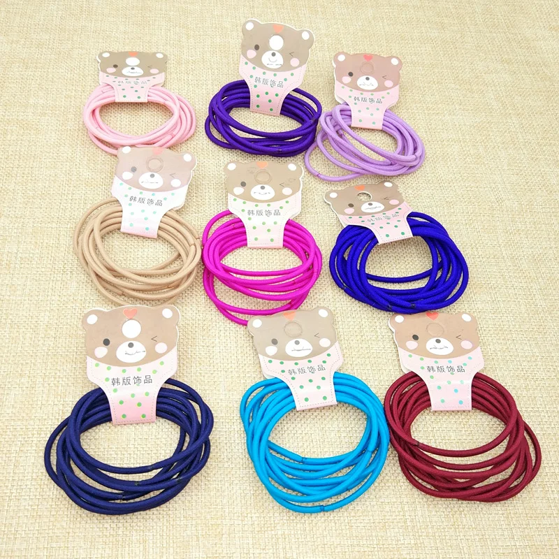 

Wholesale 8 pcs/lot 5CM Hair Holder Rubber Bands Hair Elastic Accessories Girl Women Tie Gum Headwear