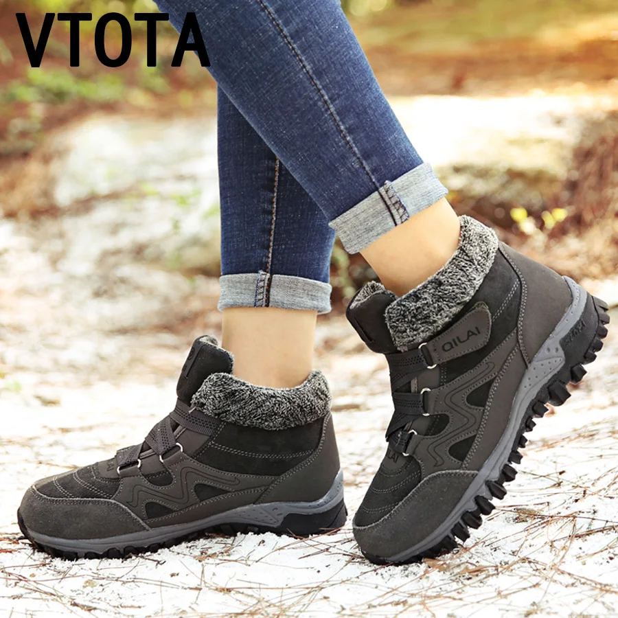VTOTA/женская теплая Повседневная обувь; теплая зимняя женская повседневная обувь из хлопка; кроссовки; бархатная женская обувь для мам; хлопковая обувь