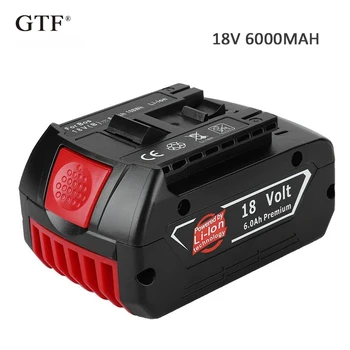 

18V 6.0A 6000mah Rechargeable Li-ion Battery Portable Replacement Battery Backup Battery Indicator light For Bosch BAT609