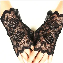 Fashion Bride Short Wrist Length Fingerless Bridal Gloves Wedding Accessories Special Occasion Gloves Free Size In Stock