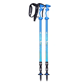 

2pcs/lot Trek Pole Nordic Walking Poles Telescopic Alpenstock Aluminum Ultralight Walking Stick Crutch Senderismo Matte Colors