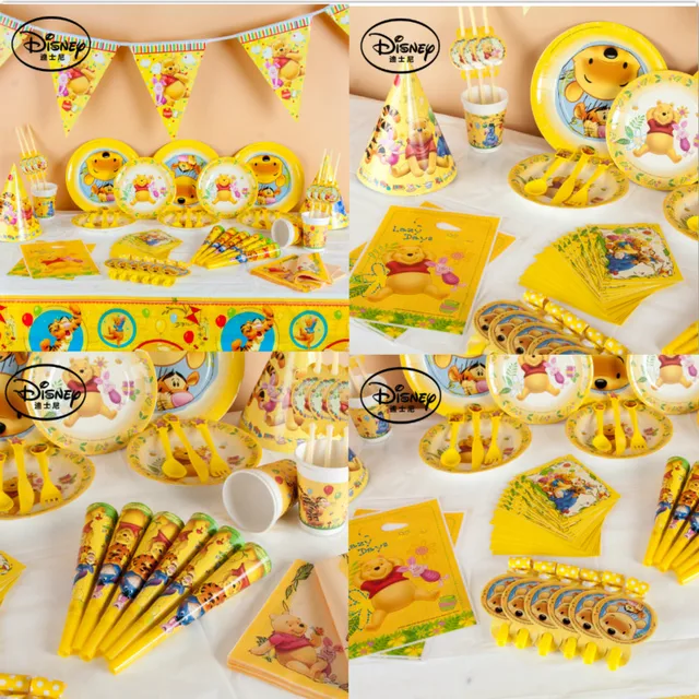 Disney Winnie The Pooh Hy Birthday Kids Wedding Party Decorations Disney Winnie The Pooh Hy Birthday Kids Wedding Party Decorations Paper Plastic Supplies Tableware Set