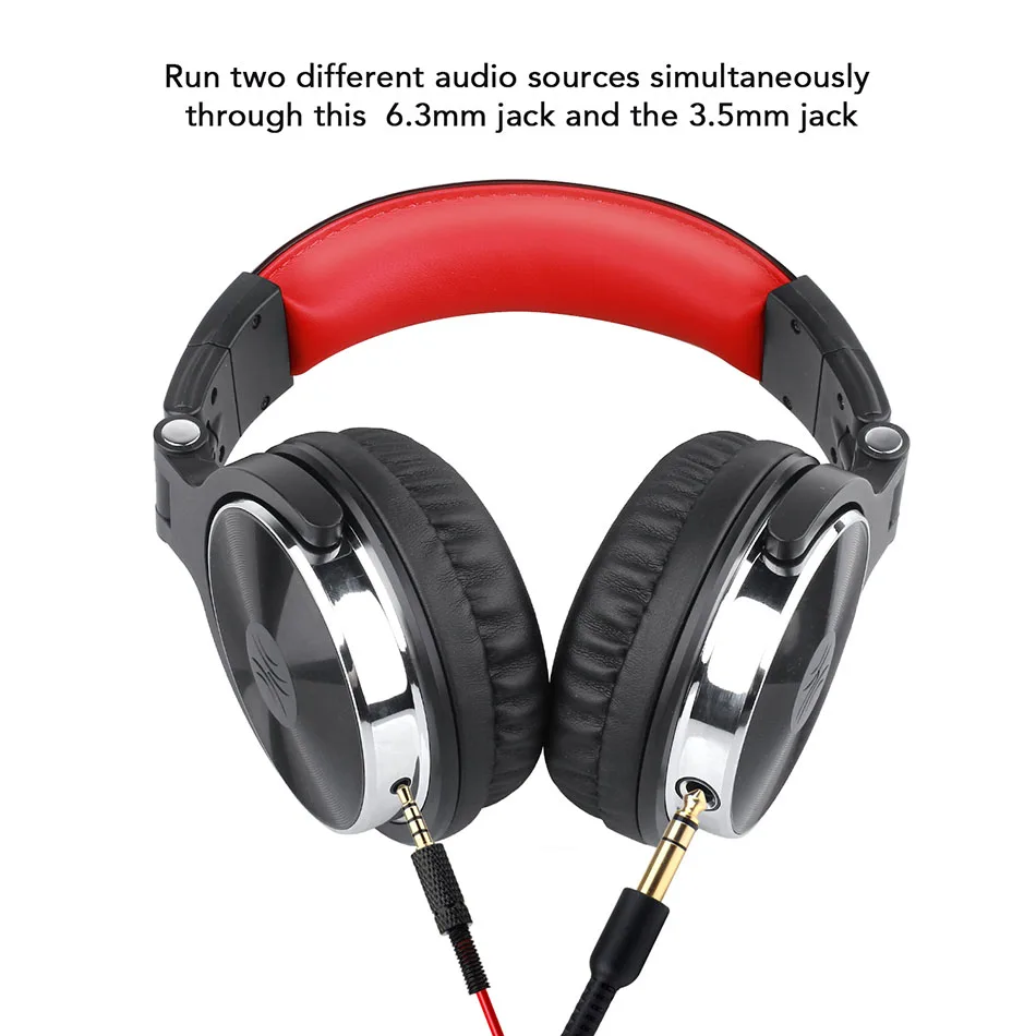 OneOdio Original Headphones Professional Studio Dynamic Stereo DJ Headphones With Microphone Wired Headset Monitoring For Phone