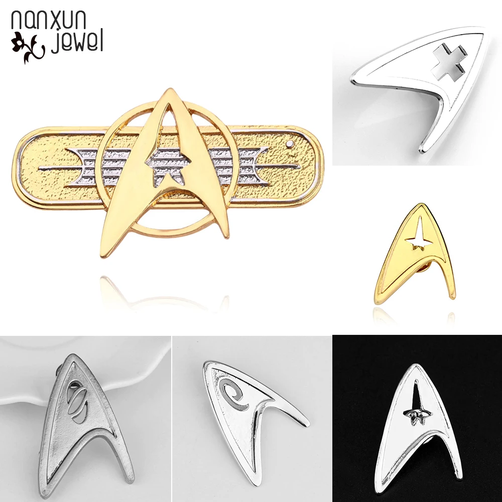

Hot Movie Star Trek Badges Brooch star wars jewelry golden Pins Costume Lapel Pin Brooch Accessories Women's brooch Metal Pins
