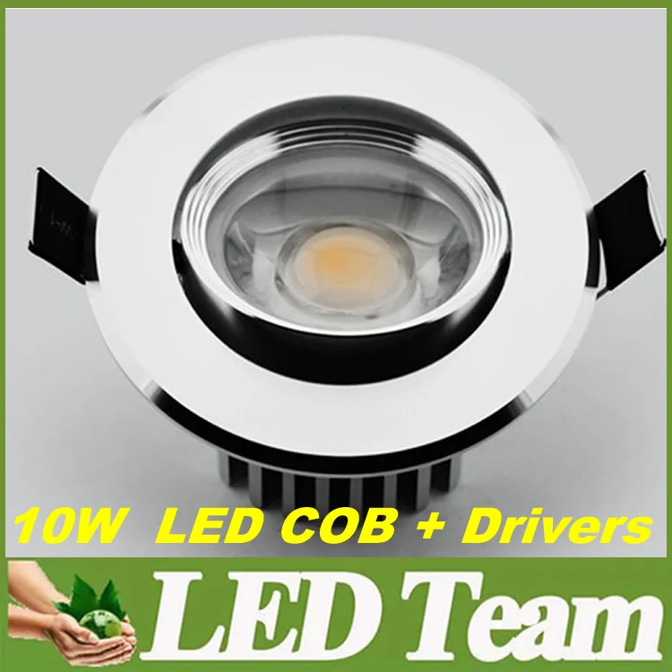 

Warranty 5 Years + Super Bright 10W Dimmable Led COB Downlights 120 Angle Led COB Fixture Lights + Dimmable Drivers CE&ROHS CUL