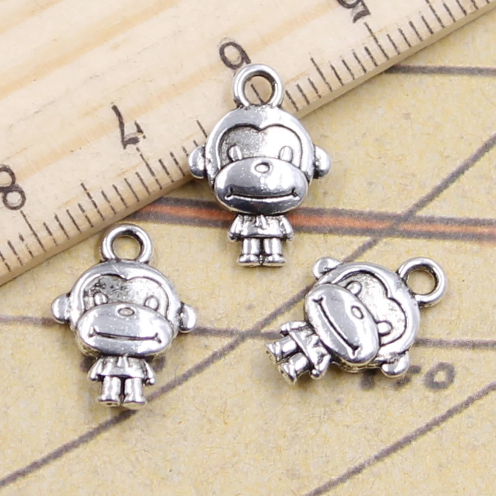 

20pcs Charms lovely monkey 15x11mm Tibetan Silver Plated Pendants Antique Jewelry Making DIY Handmade Craft pendant