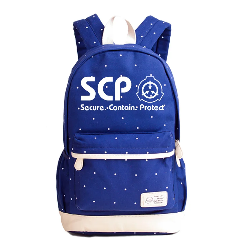 SCP Foundation Secure содержит защитный женский розовый рюкзак Холщовый дорожный унисекс