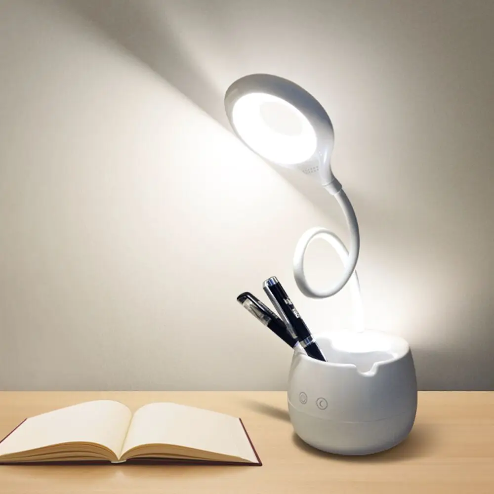 

Bedside Book Lights LED Reading Lamp USB Rechargeable Dimmable Table Lamps Touch Sensor Control Study Desk Light With Pen Holder