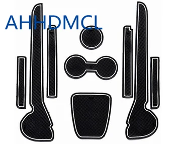 

Car Door Groove Mat Gate Slot Cup Armrest Storage Pad Mat For Polo 2011 2012 2013 2014 2015 2016 2017 2018